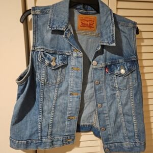 LEVI’S Stretch Denim Jean Vest Size L